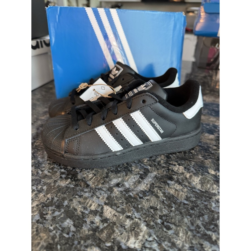 Kid's Adidas Originals Superstar II Shoes  JH9981 Size 13K Sneakers Black White